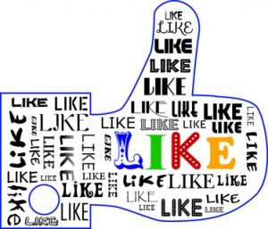 I like button o. icon, social networks concept