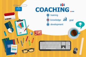 Coaching design and flat design illustration concepts